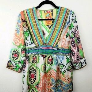 Johnny Was XS boho silk top